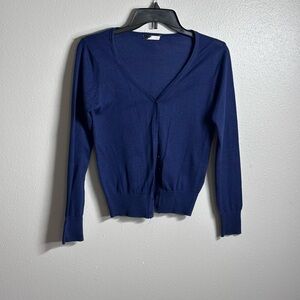 Women Cardigan Navy blue light sweater size small
